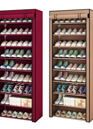 Полка для обуви с чехлом Shoe Cabinet 9 полок 160X60X30, ткане...
