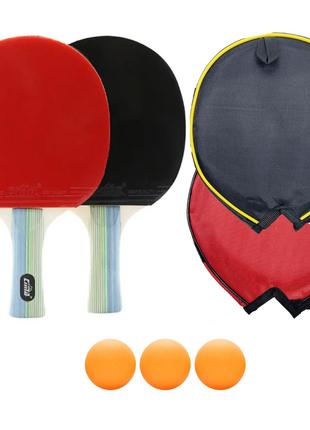 Набір для настільного тенісу (2 ракетки з чохлами, 3 кульки) N...