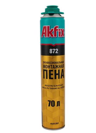 Пена монтажная Akfix - профи (872) SUPER MEGA 850 мл (70 л)