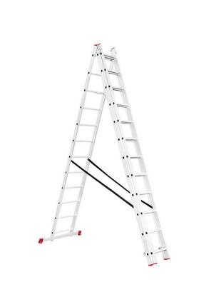 Лестница 3-х раскладная Intertool - 7887 мм х 3x12 ступеней