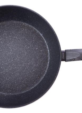 Сковорода антипригарна Kamille — 320 мм Black Marble глибока