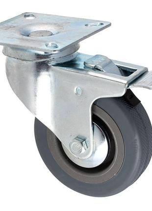 Опора колісна FZB — 50 мм сіра з фіксатором