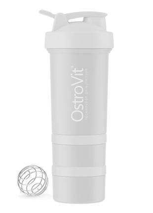 Шейкер OstroVit Smart Premium 3in1 (защелка/шарик), 450 мл, Grey