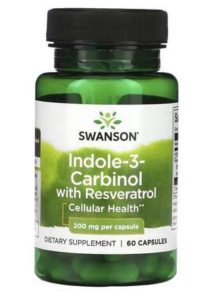 Индол-3-карбинол с ресвератролом Swanson Indole-3-Carbinol wit...