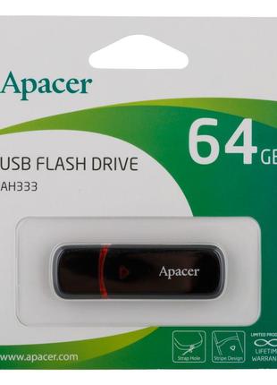 Флеш память Apacer AH333 USB 2.0 64GB Black