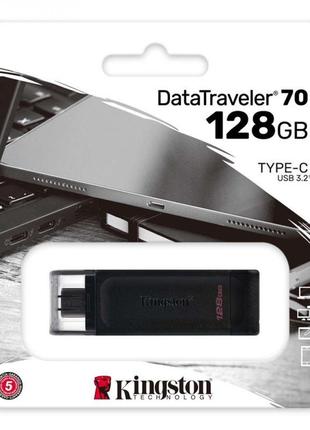 USB-накопитель Kingston DT 70 Type-C 128Gb USB Flash Drive 3.2...