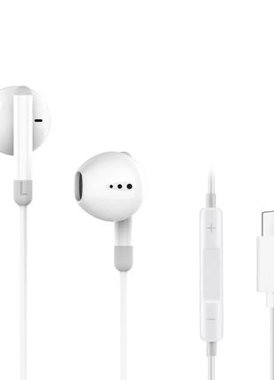 Наушники ERGO VM-730 Type-C Earphones White