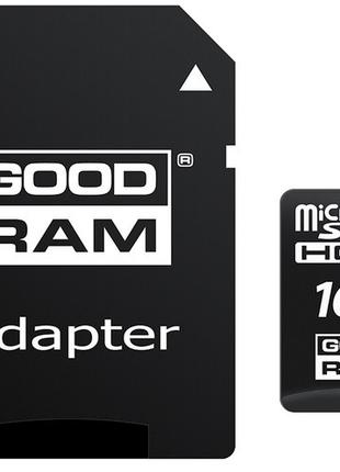Карта пам'яті GoodRam microSDHC 16GB Class 10 UHS I (M1AA-0160...