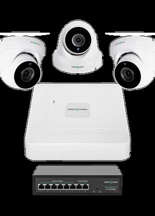 Комплект видеонаблюдения на 3 камеры GV-IP-K-W81/03 5MP