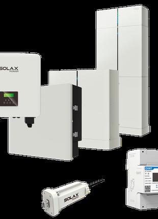Комплект Solax 5.2: Трехфазный гибридный инвертор на 10 кВт, с...