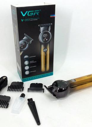 Триммер для бороды и усов VGR V-989. Машинка для стрижки, окан...