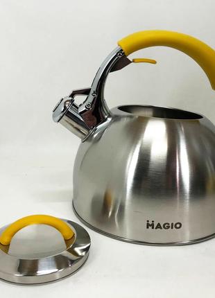 Чайник Magio MG-1191 со свистком, красивый чайник для газовой ...