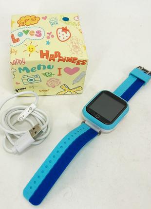 Дитячий розумний годинник з GPS Smart baby watch Q750 Blue, см...