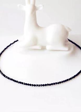 Женское ожерелье на завязках 40 см черный