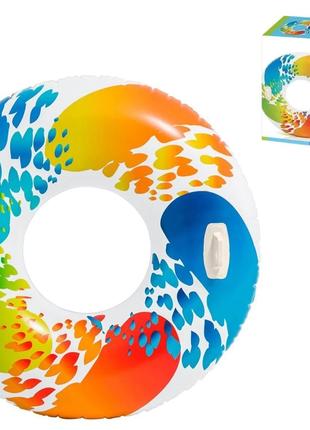 Детский надувной круг с ручками "Color Whirl Tube" Intex 58202 EU
