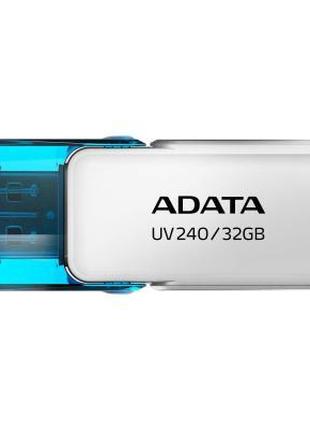 USB флеш накопитель ADATA 32GB UV240 White USB 2.0 (AUV240-32G...