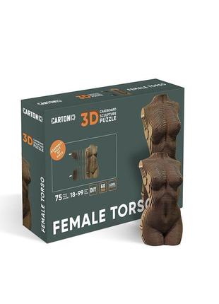 3D Пазл Картонный Cartonic Женская Фигура Торс 75 деталей