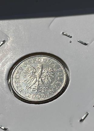 Монета Польща 10 грошів, 2008 року