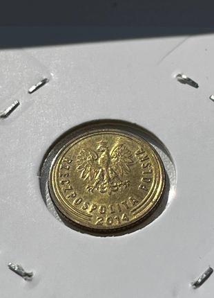 Монета Польща 1 грош, 2014 року