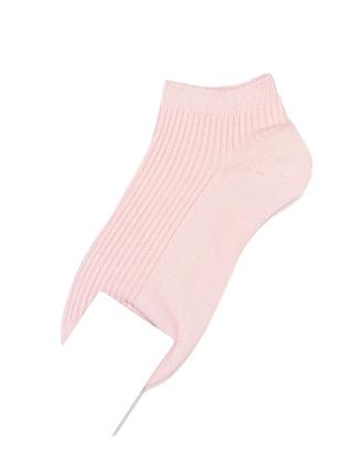 Розовые хлопковые носки в рубчик, размер 36-41