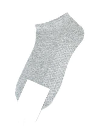 Серые фактурные низкие носки, размер 37-41