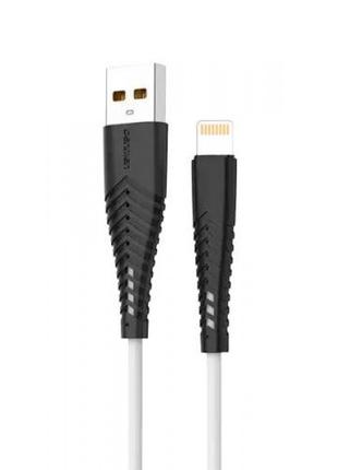 Дата кабель DENMEN D19L Soft Silicone Charging Data Cable Ligh...