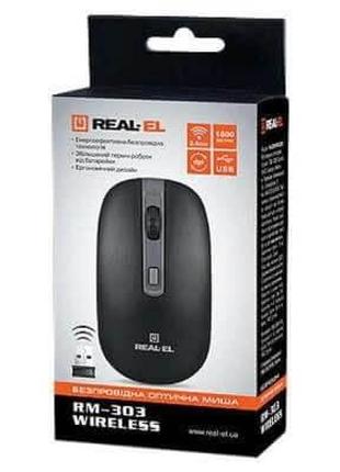 Мышка REAL-EL RM-301 black