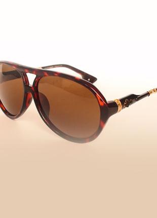 Окуляри Chrome Hearts DT HOT COOTER BROWN-LEO-GOLD BROWN