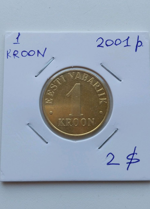 Естонія 1 Крона 2001 рік