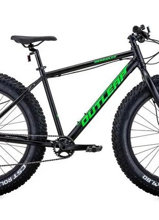 Велосипед фетбайк 26" Outleap Hercules L 2021, черно-зеленый