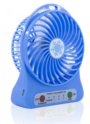 Портативный usb мини-вентилятор ( голубой )