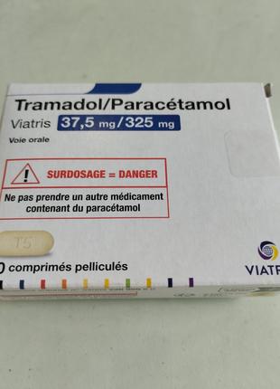 Трамадол с парацетамолом 20 шт 37,5 мг / 325 мг - Франция