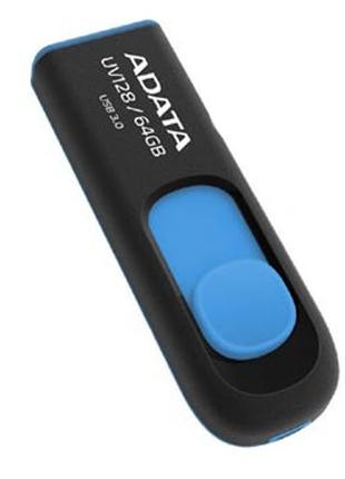 USB флеш накопитель ADATA 64Gb UV128 black-blue USB 3.0 (AUV12...