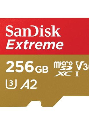 MicroSDXC (UHS-1 U3) SanDisk Extreme A2 256Gb class 10 V30 (R1...
