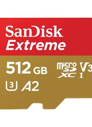 MicroSDXC (UHS-1 U3) SanDisk Extreme A2 512Gb class 10 V30 (R1...