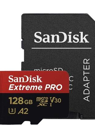 MicroSDXC (UHS-1 U3) SanDisk Extreme Pro A2 128Gb class 10 V30...