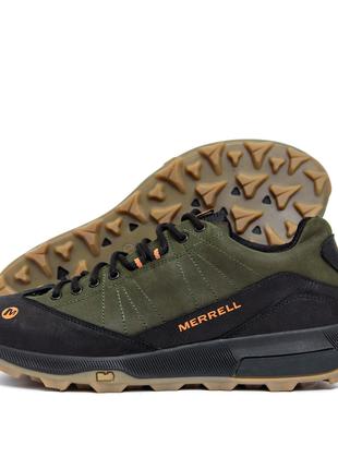 Мужские кожаные кроссовки MERRELL Green