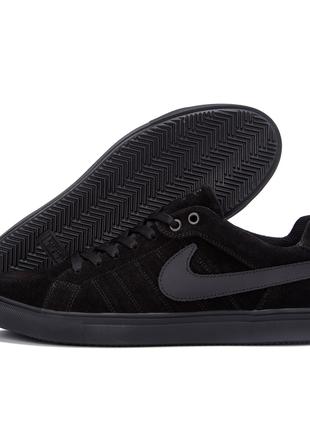Мужские кожаные кроссовки Nike Black