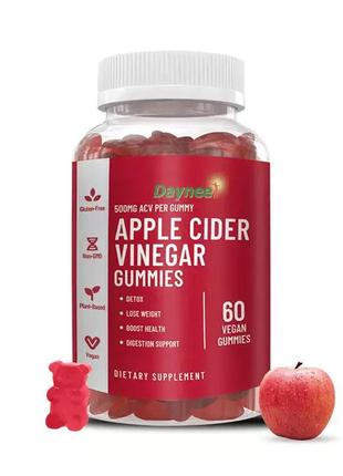 Жевательные конфеты из яблочного уксуса Daynee 500 мг. Пищевая...