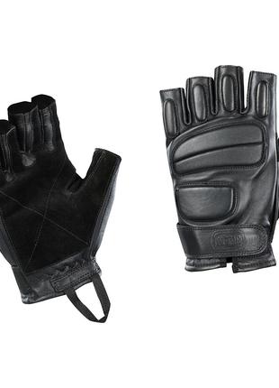 M-Tac перчатки беспалые кожаные Assault Tactical Mk.1 Black S