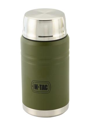 M-Tac термос 750 мл зі складною ложкою олива/нерж.