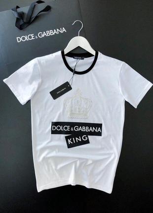 Футболка Dolce&Gabbana; King White футболка дольче габбана