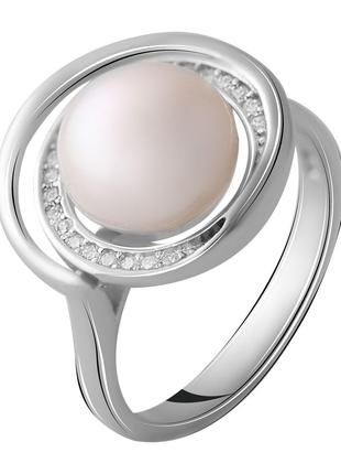 Серебряное кольцо OgoSilver с натуральным жемчугом, вес издели...