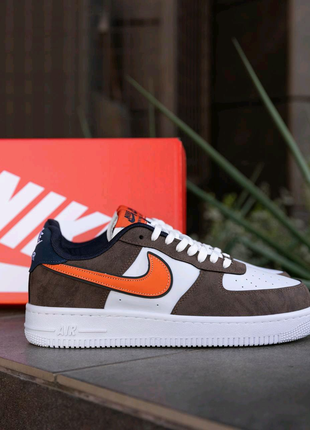 Чоловічі кросівки Nike Air Force Brown White Orange