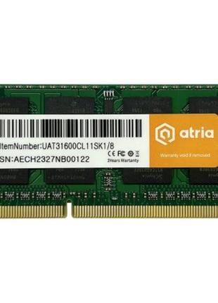 Модуль памяти для ноутбука SoDIMM DDR3 8GB 1600 MHz ATRIA (UAT...
