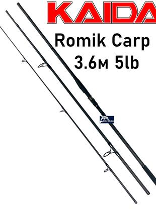 Удилище Kaida Romik Carp 3.6м 5lb карповое 50 мм первое кольцо