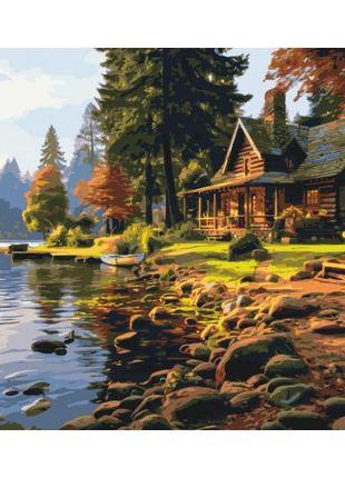 Картина по номерам "Лесной дом" 40x50 см