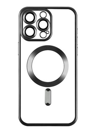 Чехол TPU Metallic Chrome Full Camera with Magsafe для Iphone ...