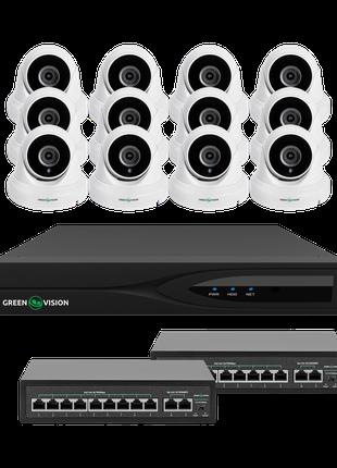 Комплект відеоспостереження на 12 камер GV-IP-K-W84/12 5MP