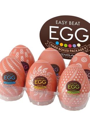 Набір мастурбаторів-яіц Tenga Egg Hard Boilded II Pack (6 яєць...